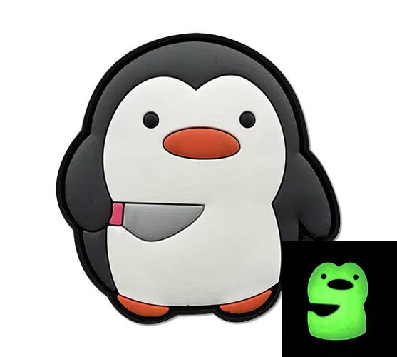 Penguin Glow In The Dark PVC Patch