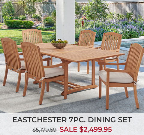 Eastchester 7-piece dining set on sale for $2,499.95.