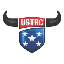 Logo of USTRC featuring a shield and bull horns.