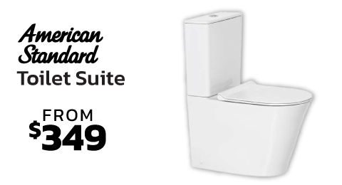 American Standard toilet suite, priced from $349.