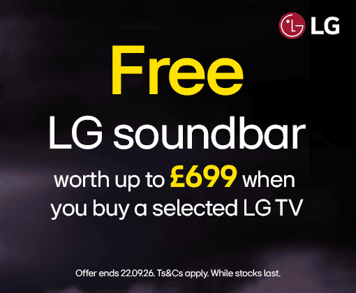 Free LG soundbar worth up to £699 when you buy a selected LG TV