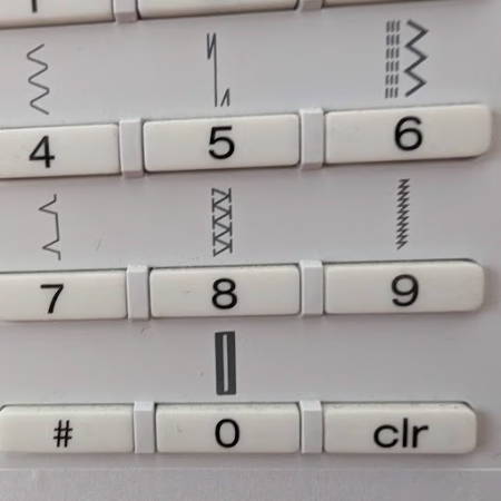 Buttonhole function from a Bernina sewing machine