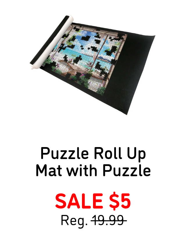 Puzzle Roll Up Mat with Puzzle - Sale $5. (shown in image).