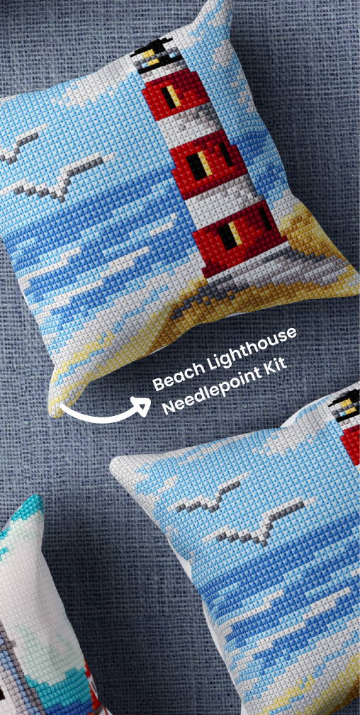 Beach Lighthouse Pillow Cover