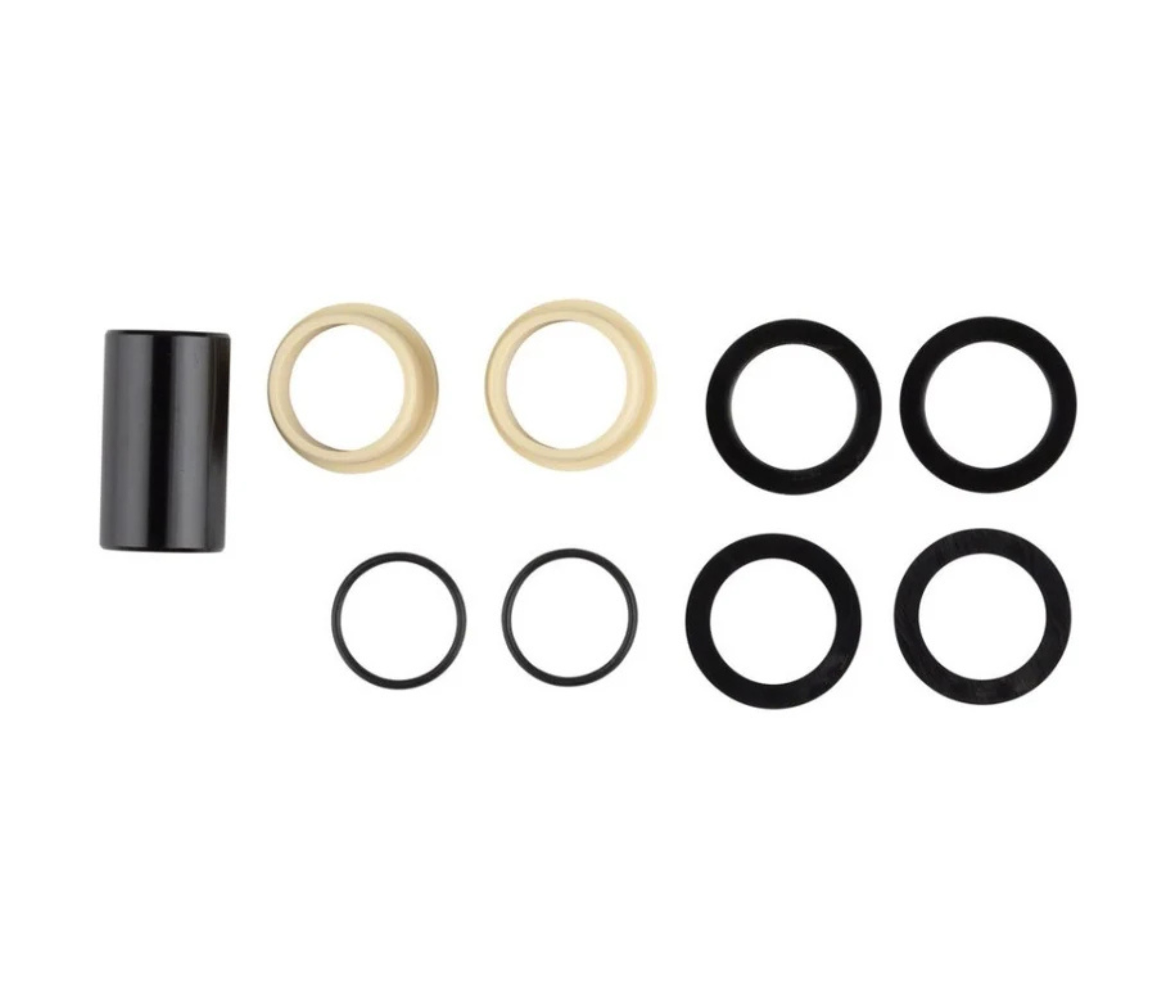 Various rubber seals and spacers in different sizes and colors.