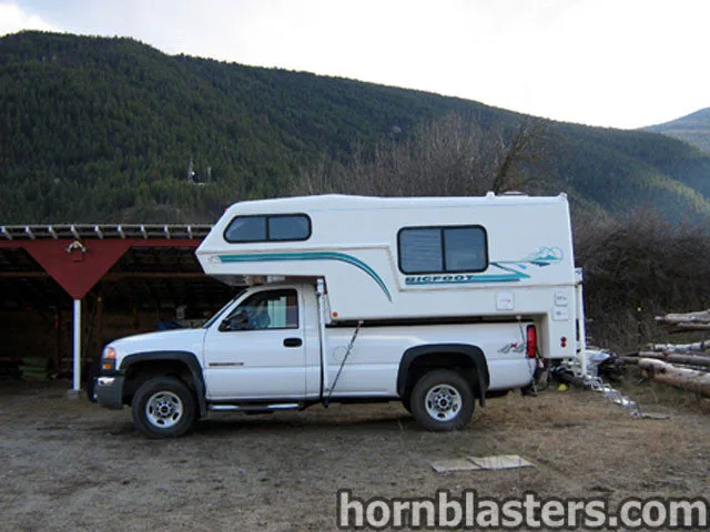Shocker XL Train Horn kit hardware staged for Henry's GMC Sierra regular cab gallery install photo 2