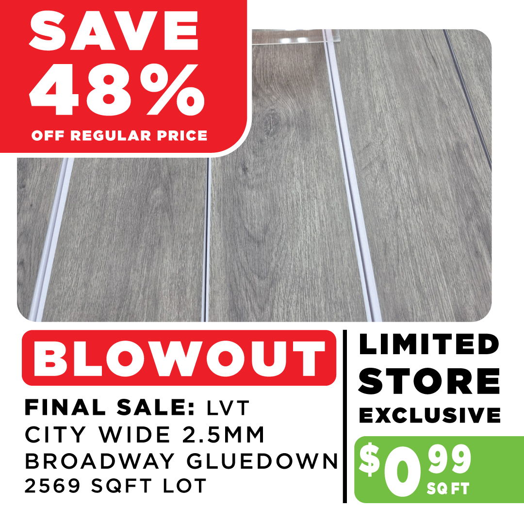 Citywide gluedown