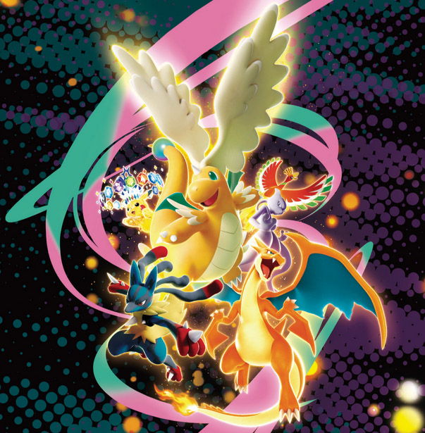 Some key art from the Pokémon TCG set Ascended Heroes.