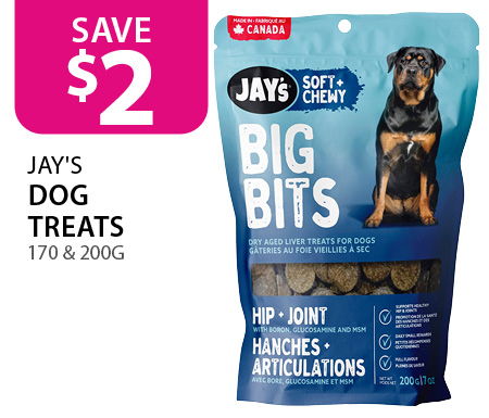 $2 off Jay's Dog Treats 170 & 200g