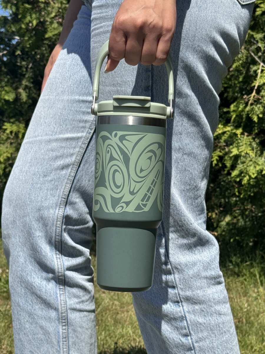 Urban Wolf 30oz Easy-Carry Insulated Tumbler by Maynard Johnny Jr., Coast Salish, Kwakwaka'wakw