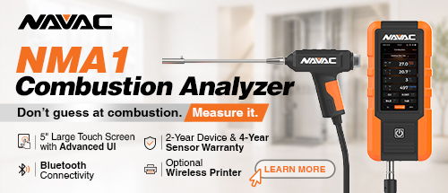 Learn more about the NAVAC NMA1 Combustion Analyzer