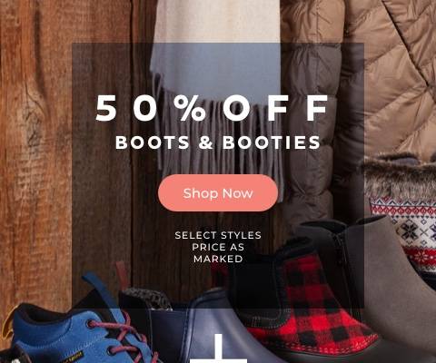 50% Off Boots & Booties