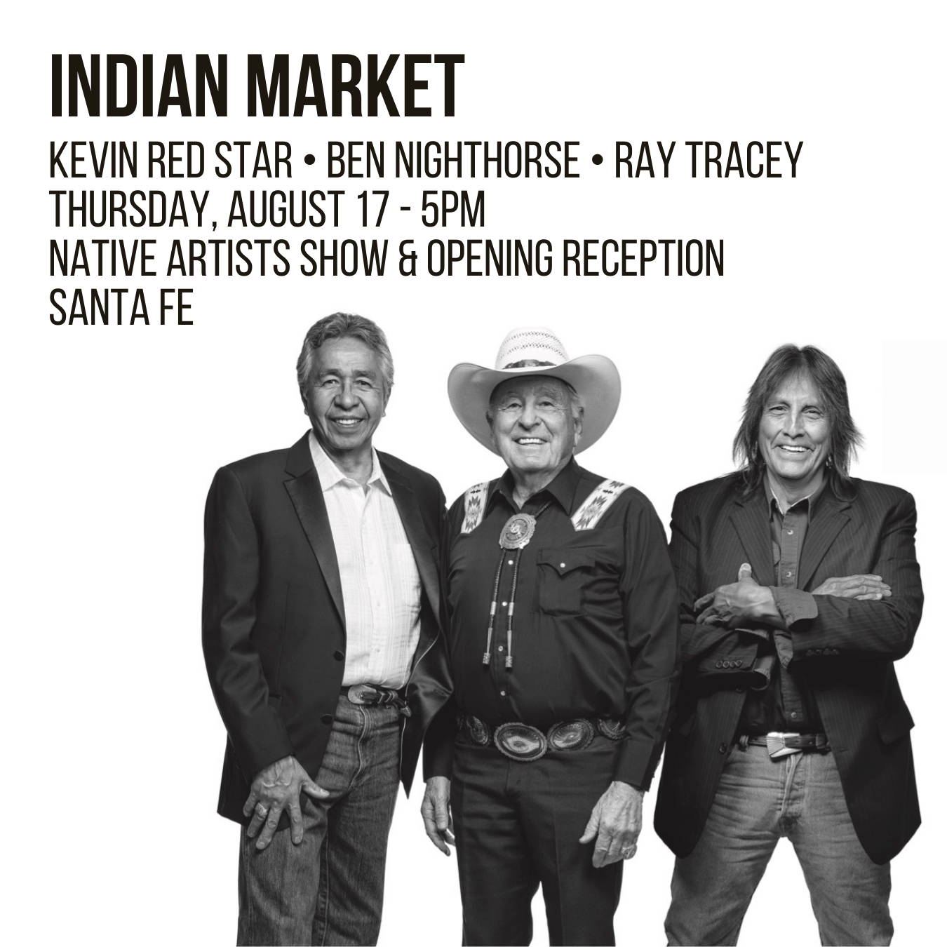 Kevin Red Star. Ben Nighthorse. Ray Tracey. SWAIA. Indian Market. Sorrel Sky Gallery. Santa Fe. David Yarrow.
