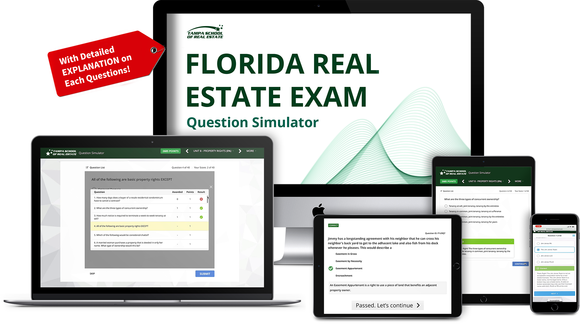 Question Simulator Florida Real Estate Practice Exams TSRE Tampa