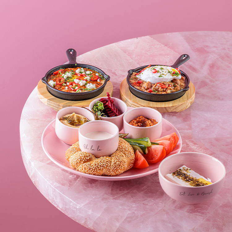 Turkish breakfast sharing plate for two