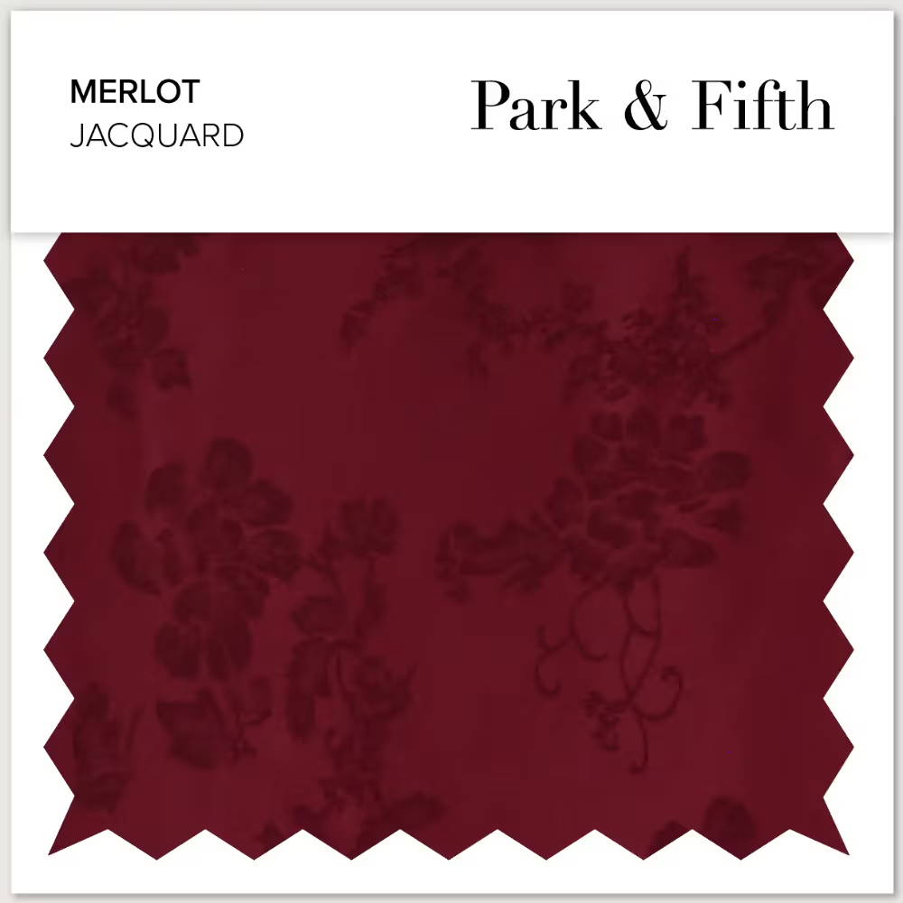 Merlot jacquard fabric swatch from Park & Fifth.