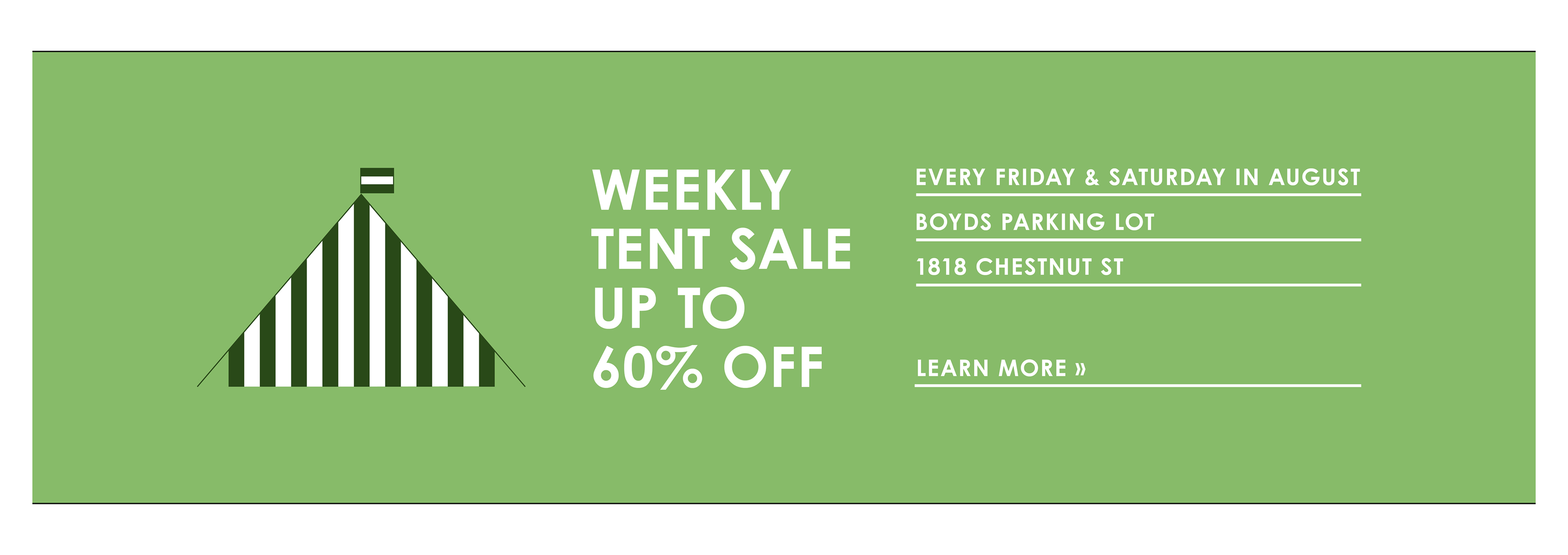 Weekly Tent Sales