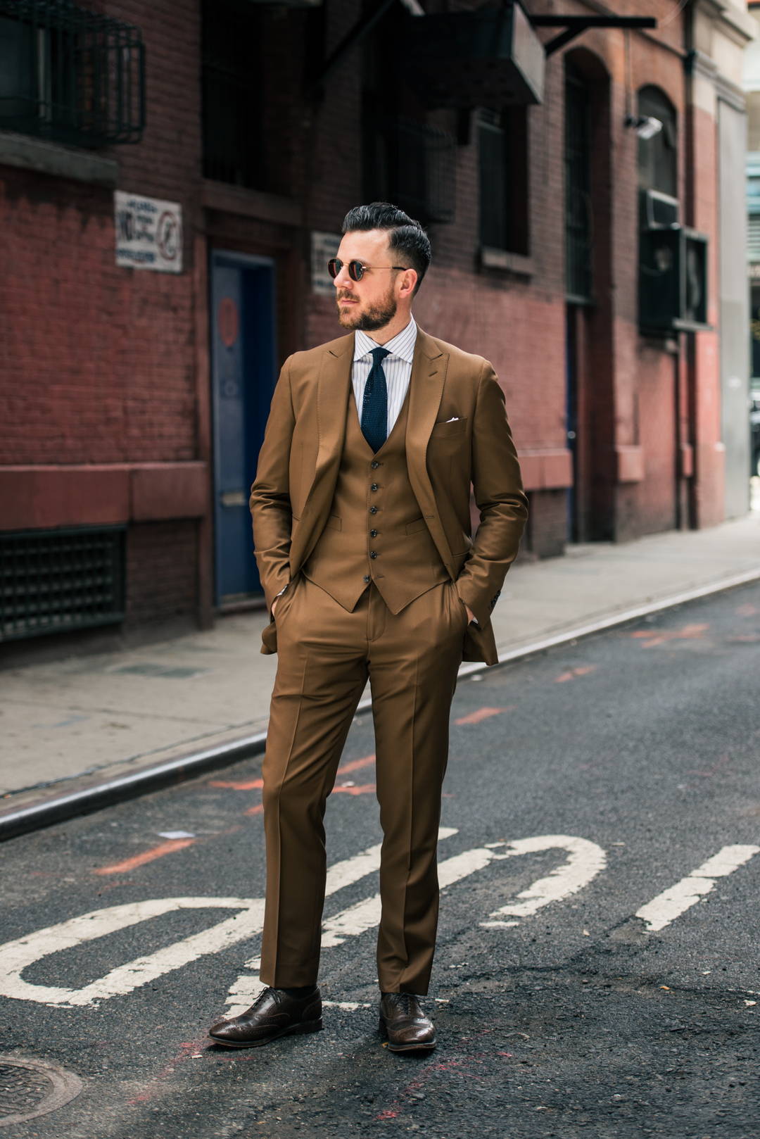 Articles of Style | 1 Piece/3 Ways: Tobacco Gabardine Suit