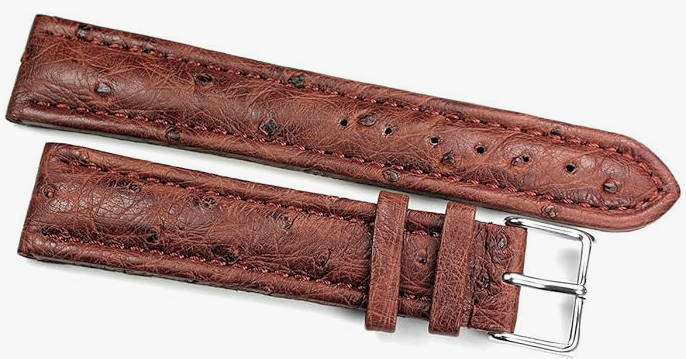 Ostrich leather watch straps