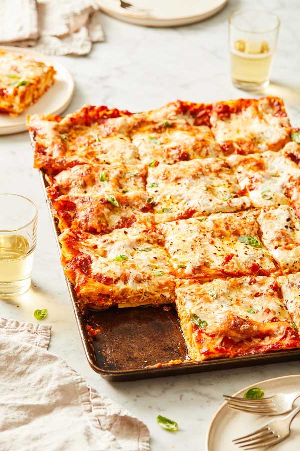 Sheet pan lasagna, an easy dinner everyone will enjoy!