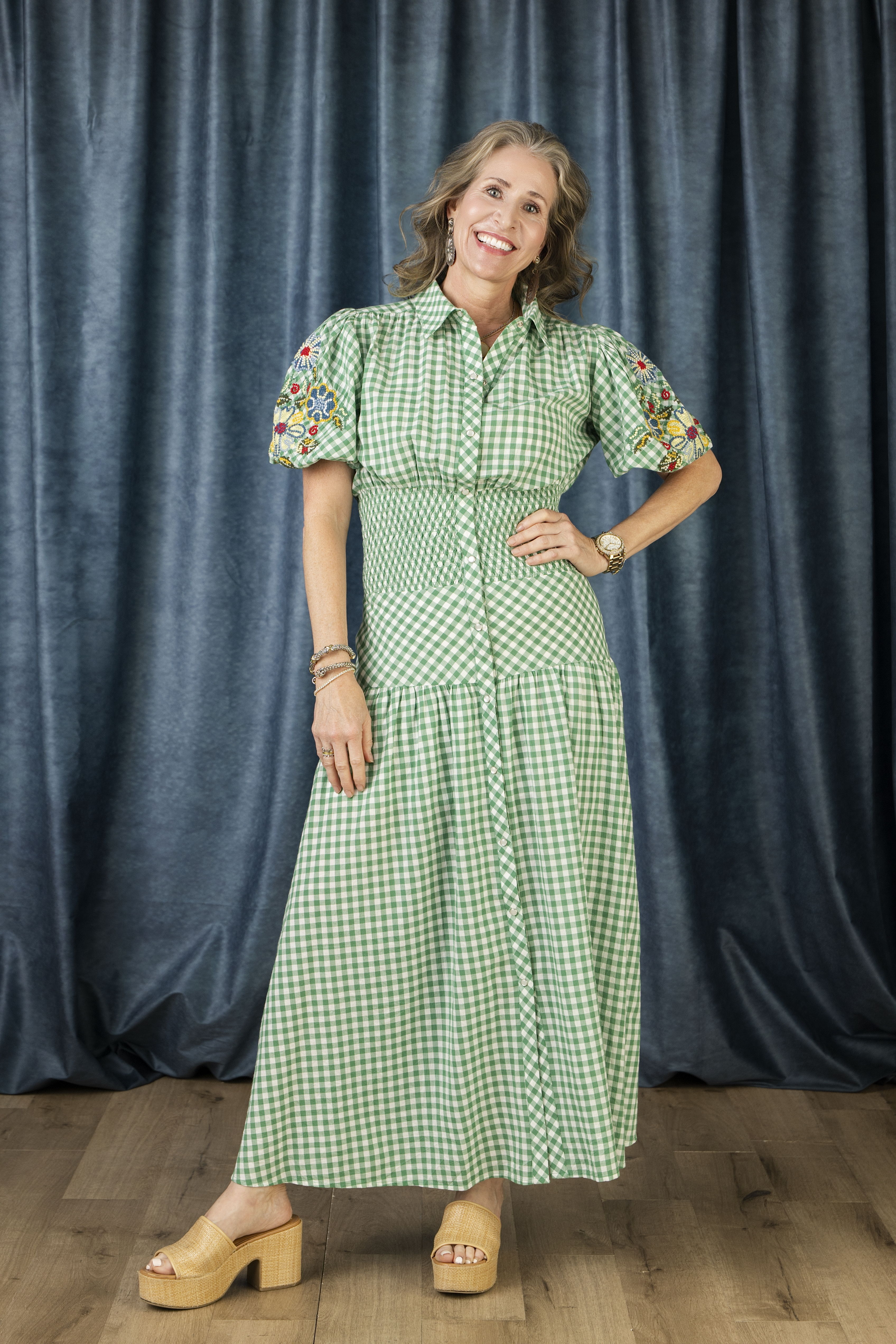 Jill wearing the Tea Party Dress.