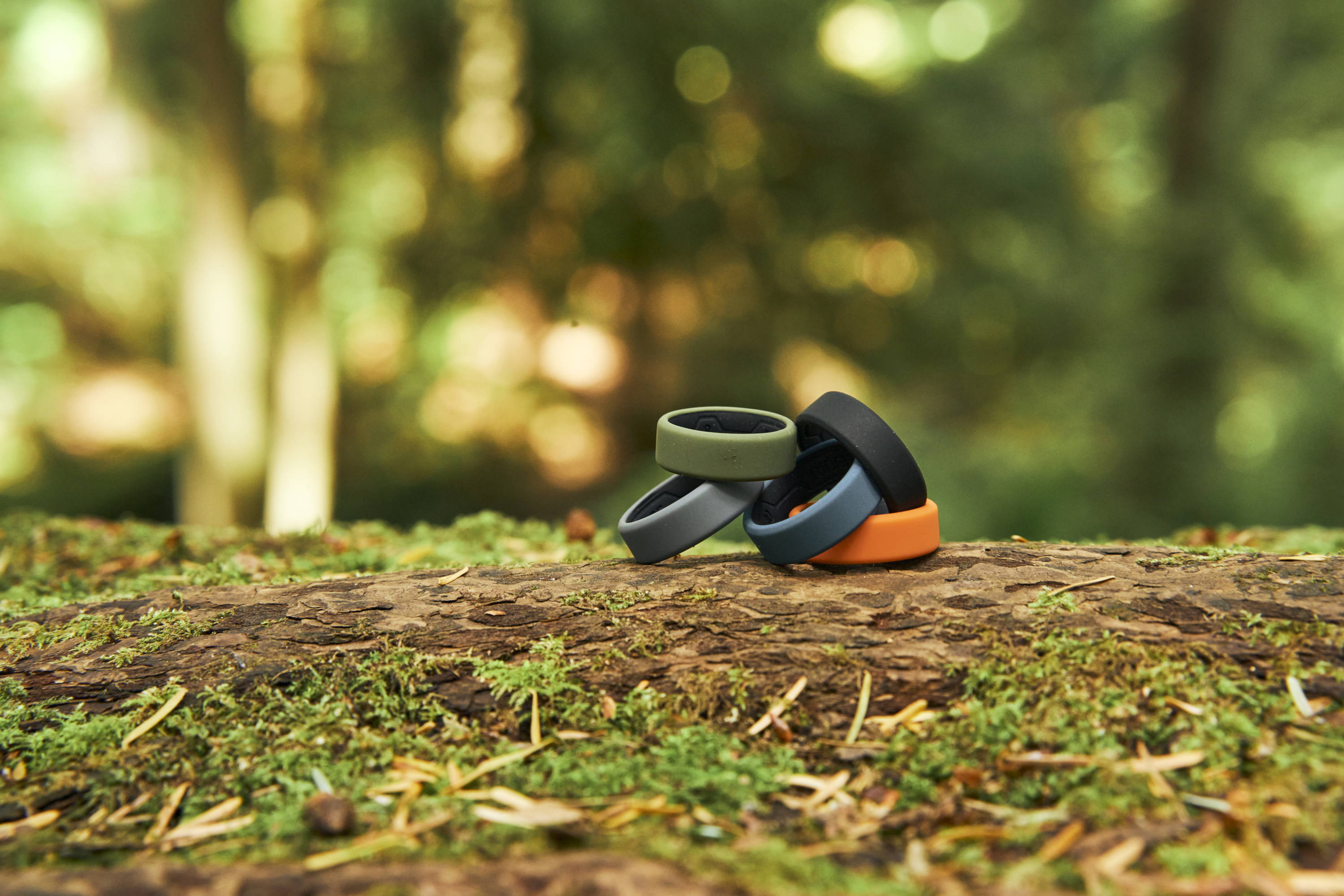 Ridge 8mm Silicone Ring Set - Basecamp Orange