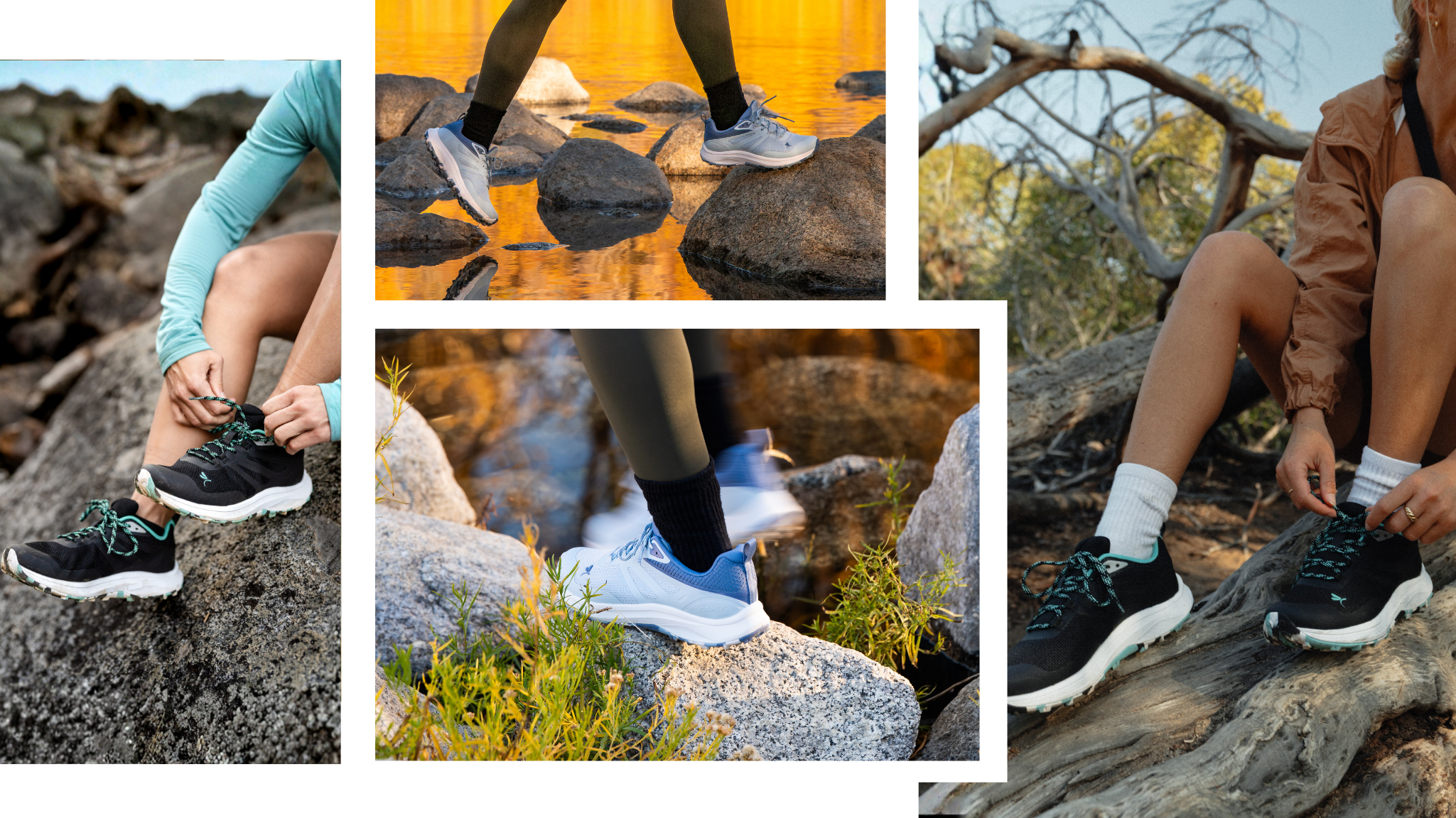 Collage of women wearing Ridge Rebels on Rocks