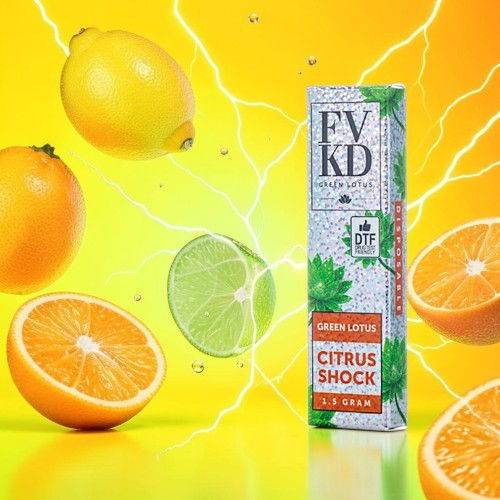 FVKD Green Lotus Disposable Vape Citrus Shock 1.5g