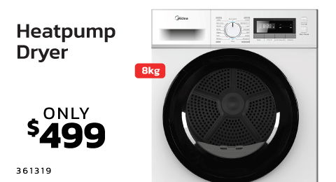 Heatpump dryer with price tag of $499.