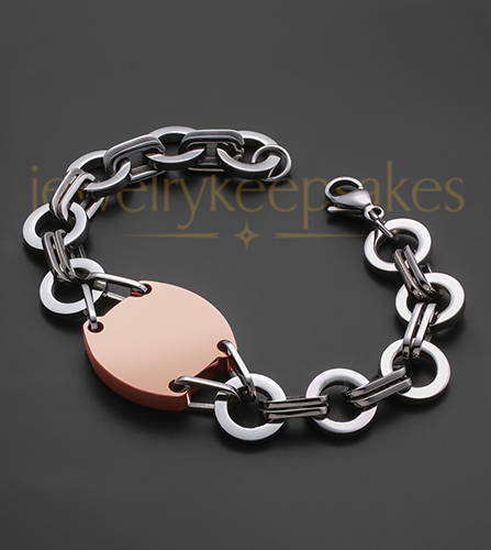 Stainless Steel Rose Gold Dedication Bracelet