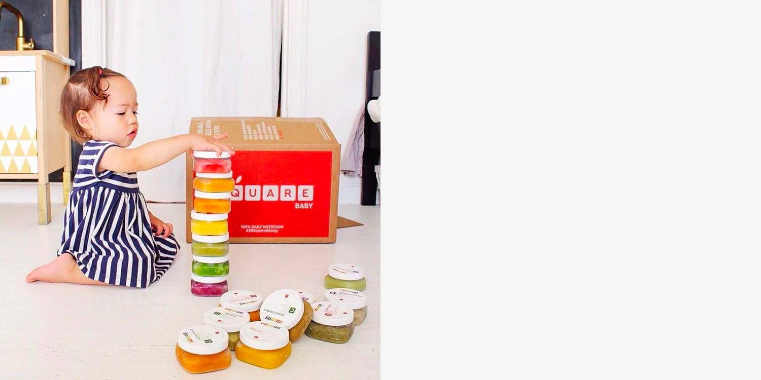 Square Baby stacking meals