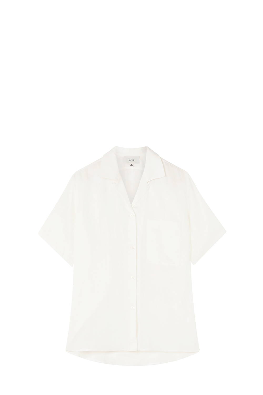 Oroton Linen Camp Shirt White