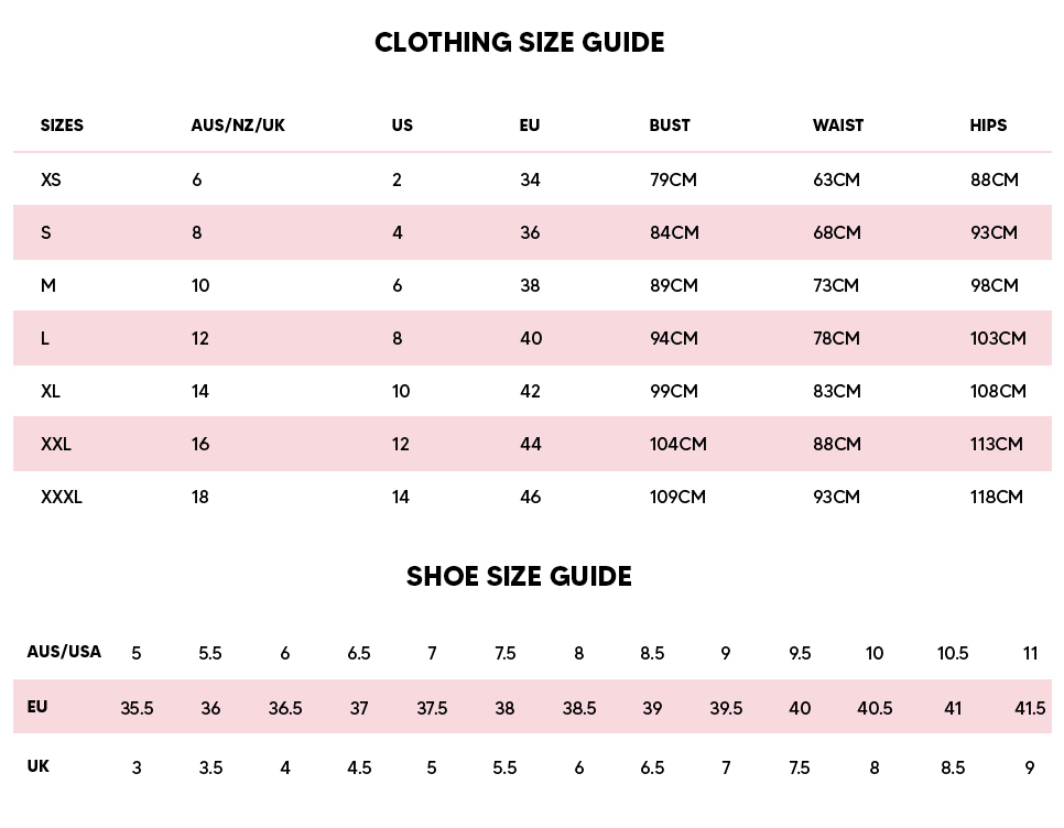 Sizing Guide | Women's Clothes Online | White Fox Boutique US