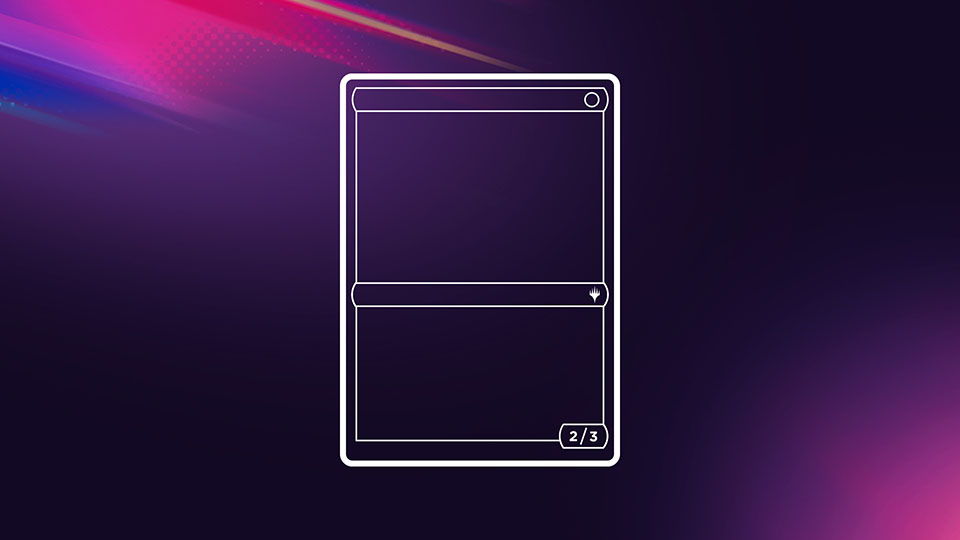 how to play mtg - card anatomy - Outline of a digital device on a colorful background.