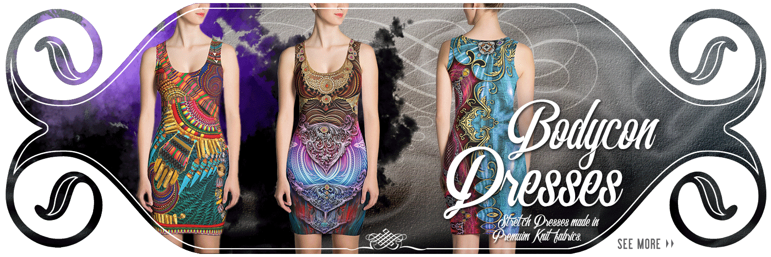 Stretch Dresses in Premium Knit Fabrics with Stunning Digital prints.