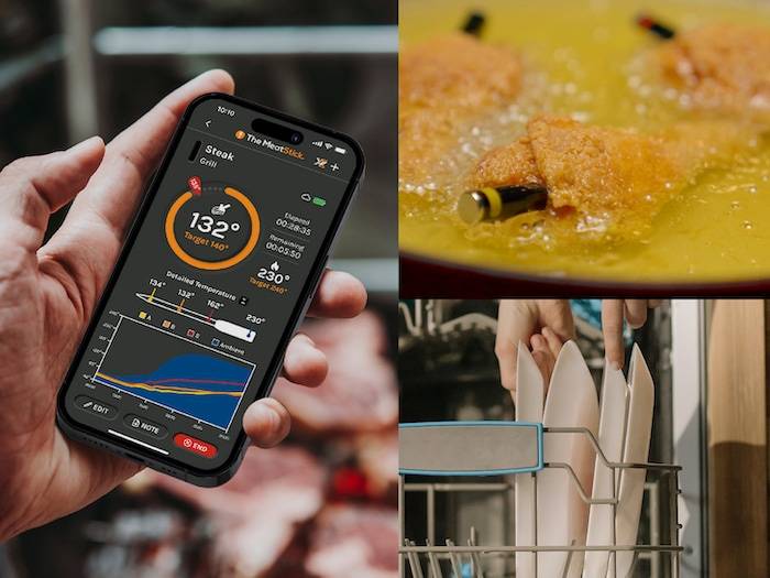 The MeatStick Wireless Meat Thermometer with True Temperature, True Versatility