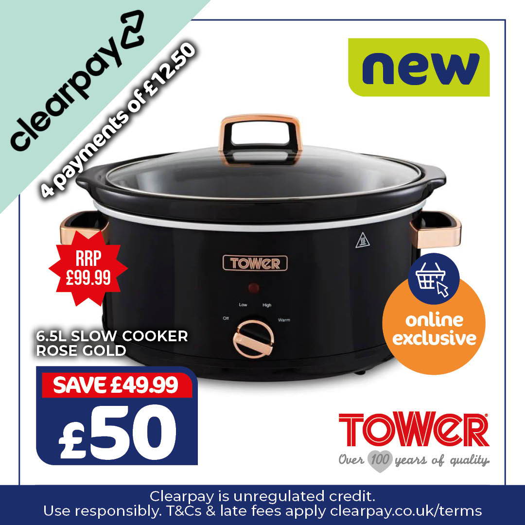 New Tower 6.5l slow cooker rose gold