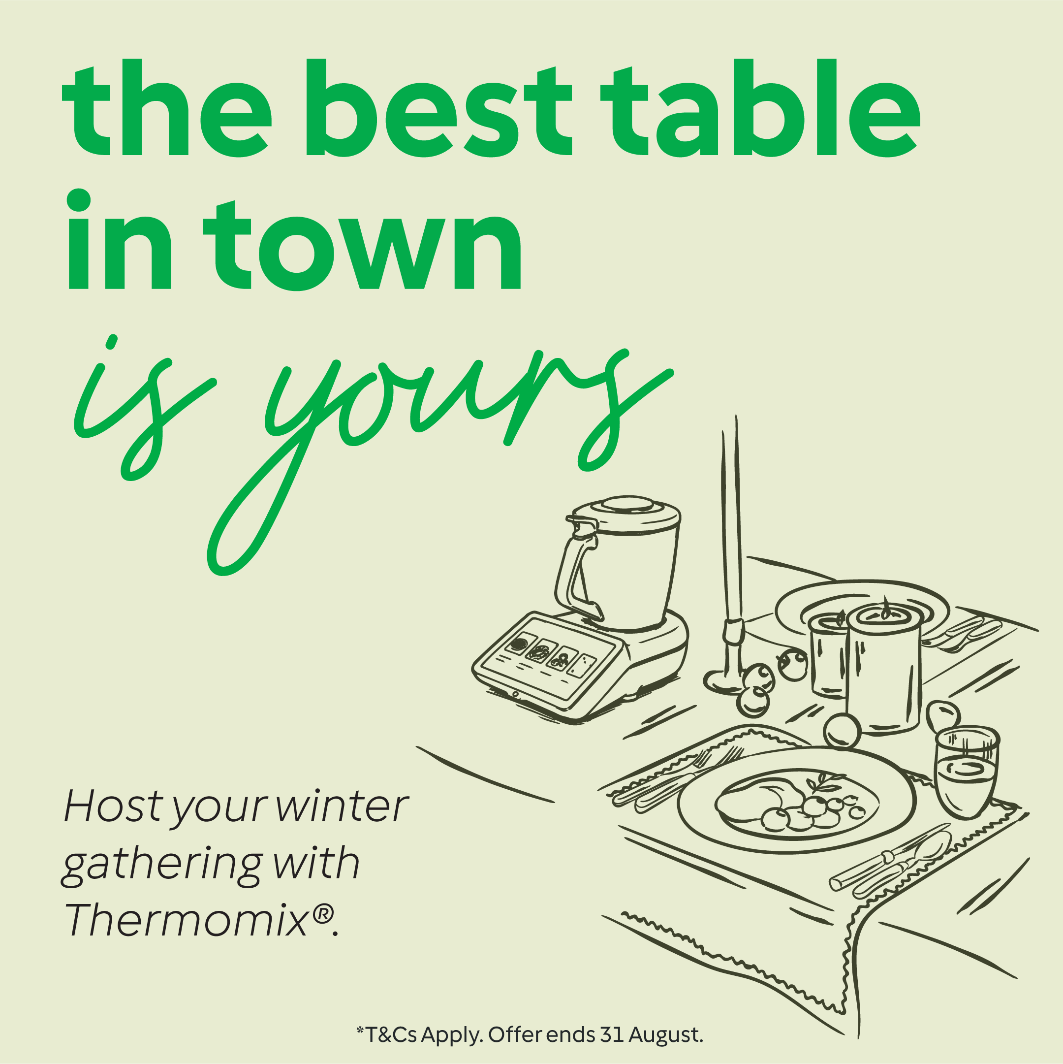 Host Rewards Thermomix for winter gatherings.