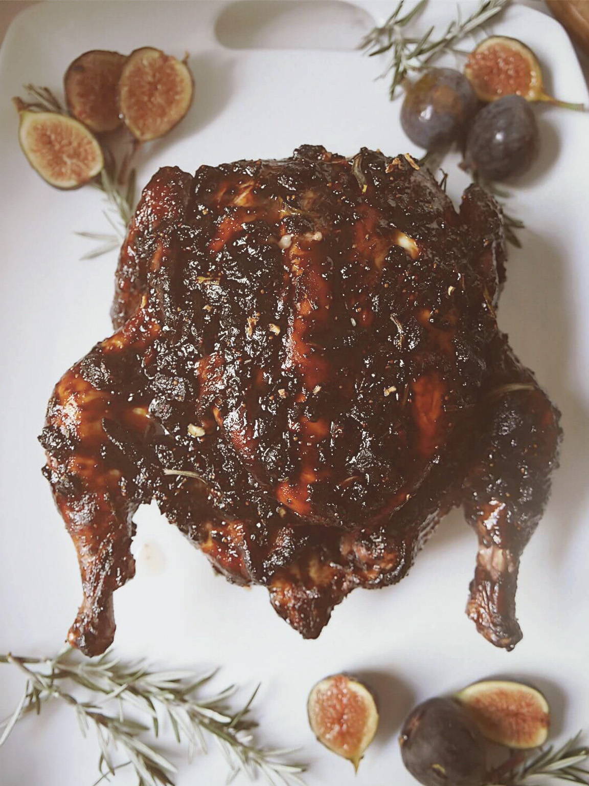 fig tamarind glazed roast chicken recipe