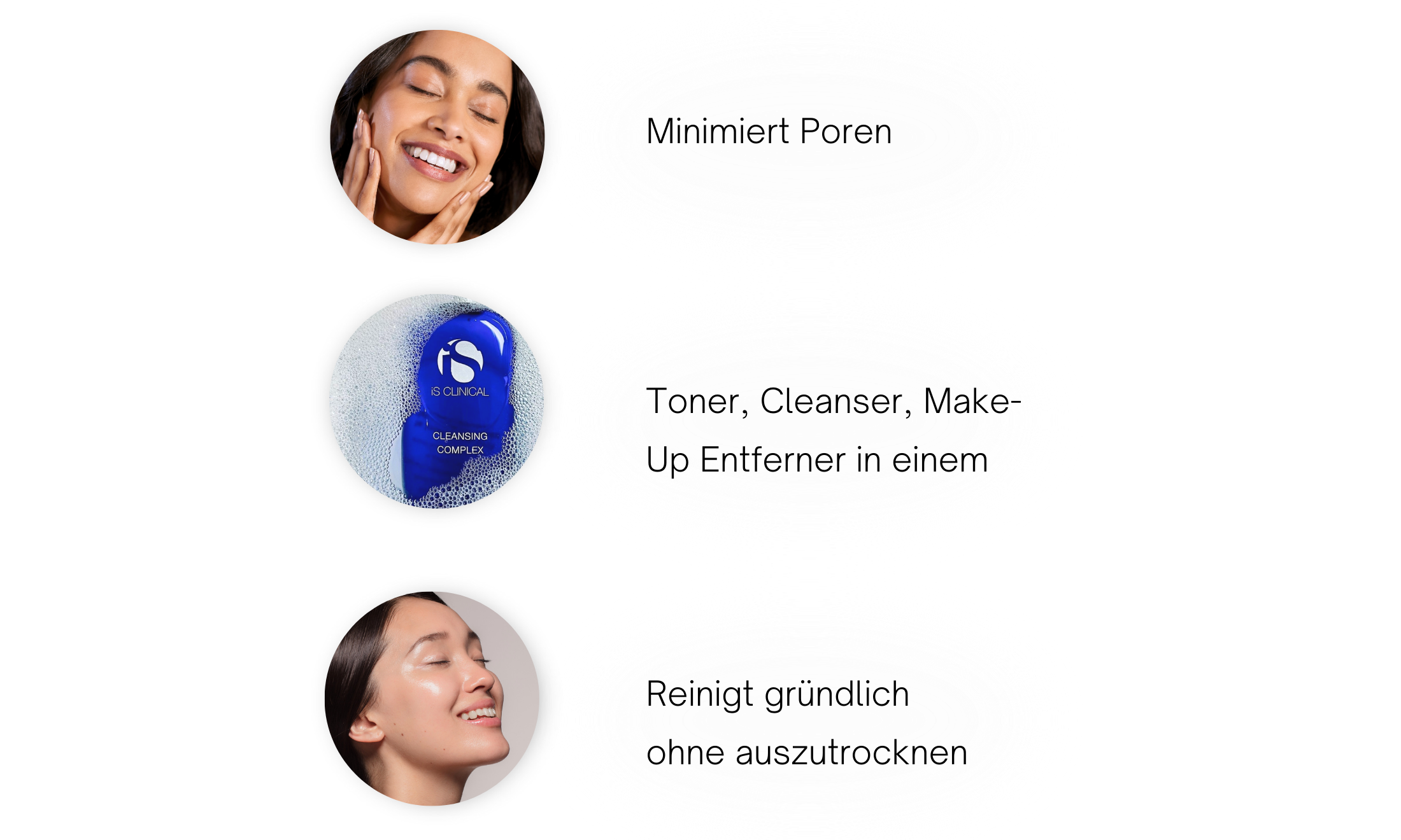 Cleansing Complex Vorteile: minimiert Poren und reinigt gründlich ohne auszutrocknen
