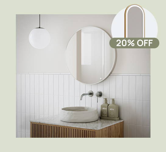 20% off ingrain bathroom mirrors 