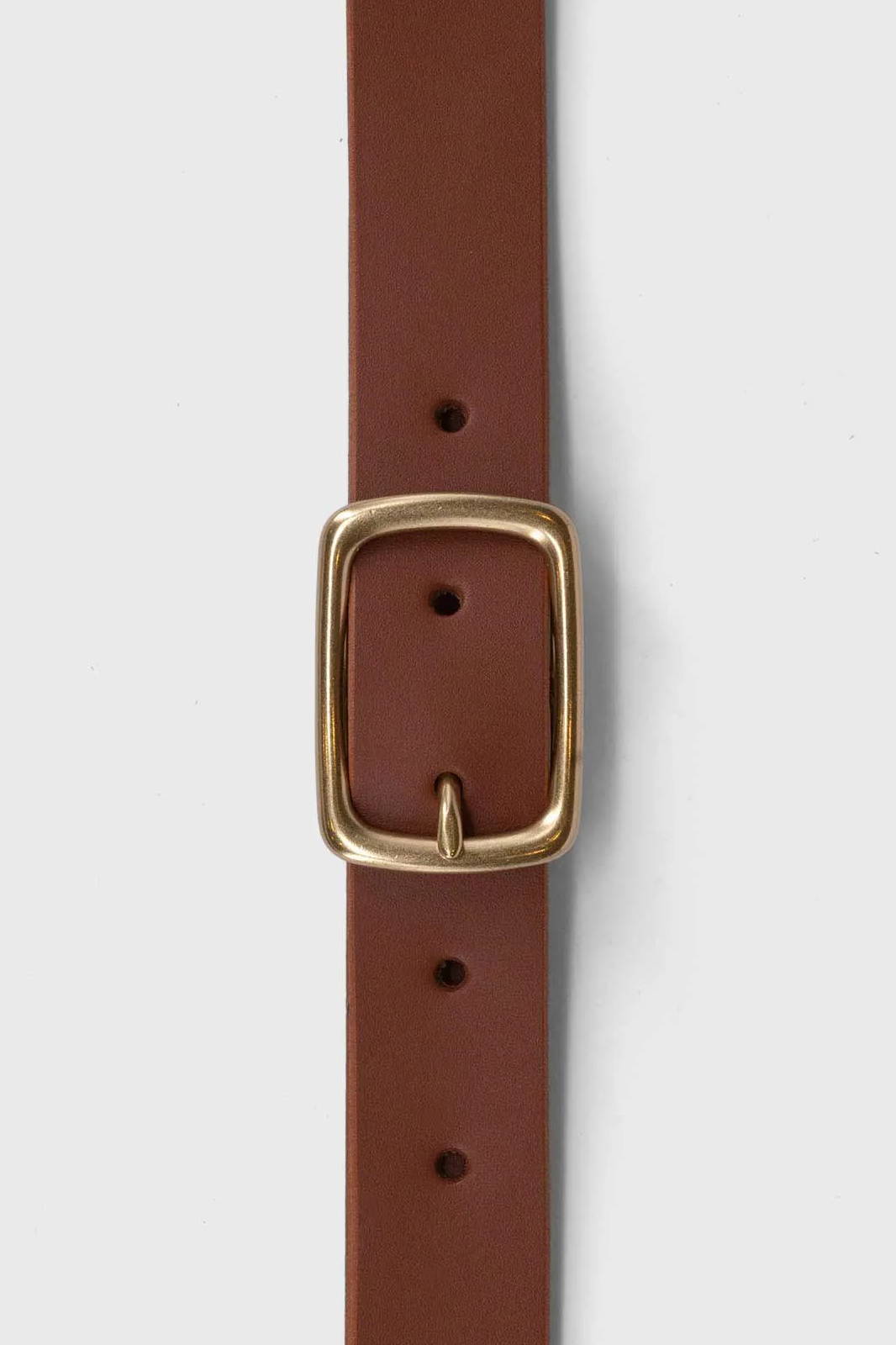 Leather Belt Dark Brown Ata Solid Brass