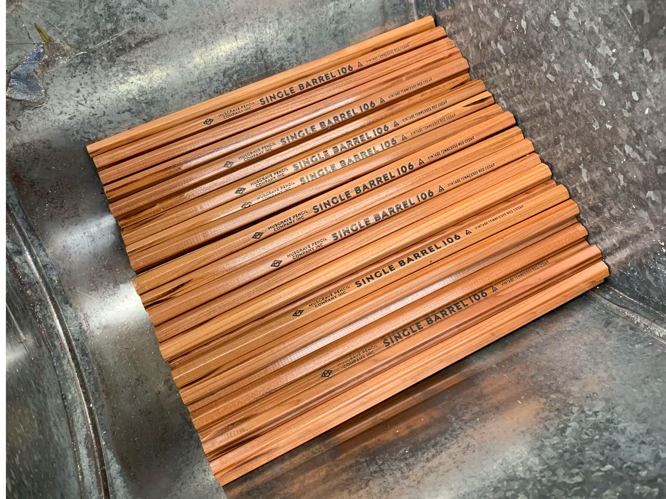 vintage cedar pencils with imprint