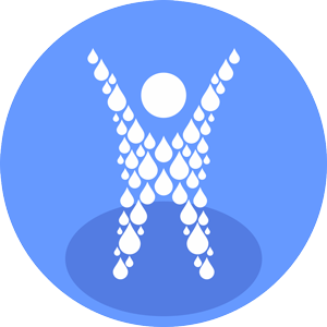 Health Human logo in water drops