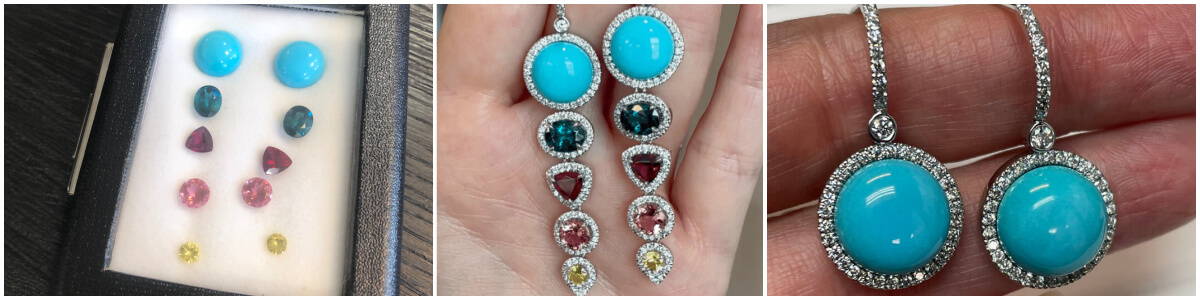 turquoise gemstone earrings