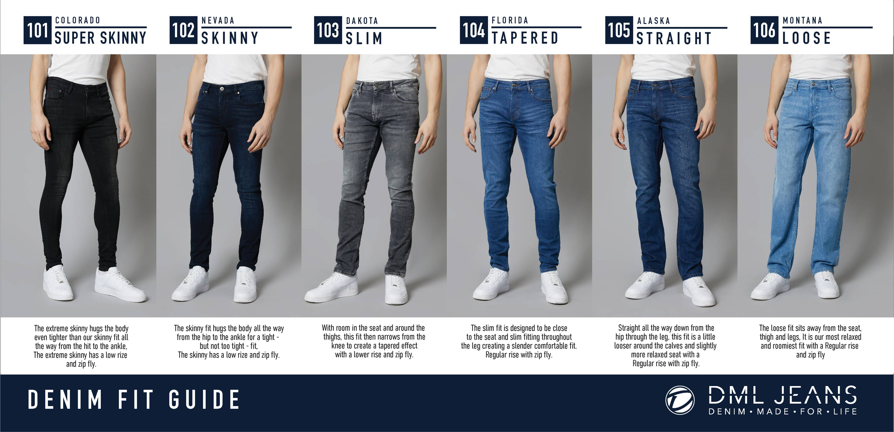 NEW FIT GUIDE | DML Jeans