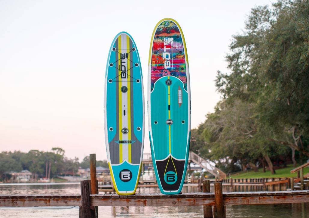 Breeze Paddle Boards standing up