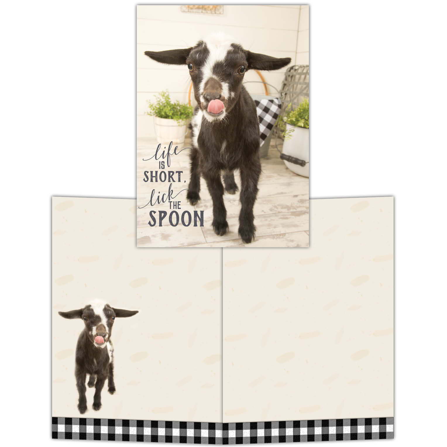 cute goat note card