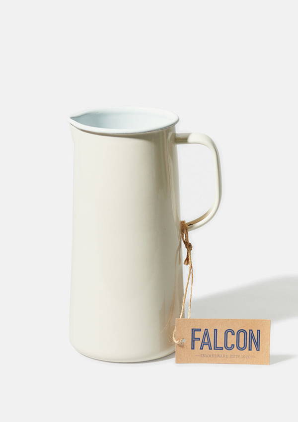 A product picture of the Falcon Enamelware 3pt jug in Cream.