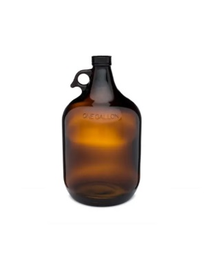 Amber beer growler